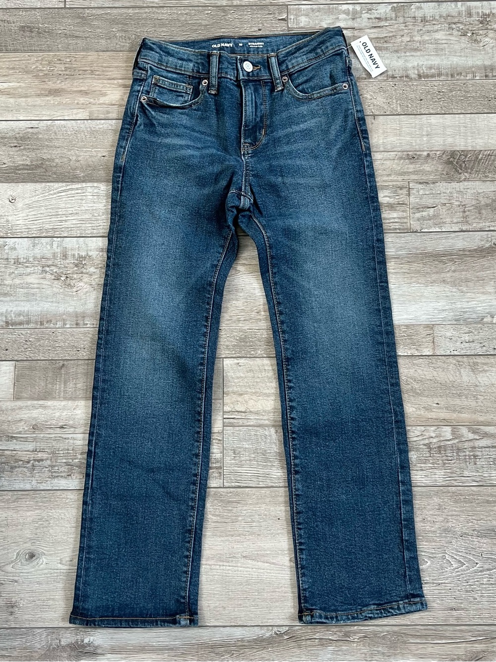 NWT Old Navy Boy’s Dark Wash Straight Jeans Size 10